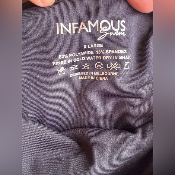 Infamous Swim Colorful Floral Swimsuit palm trees stamped size XL - Picture 12 of 16